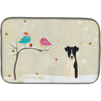 Christmas Presents between Friends Smooth Fox Terrier Dish Drying Mat BB2570DDM
