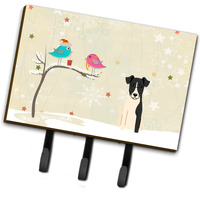"Caroline's Treasures Christmas Presents between Friends Smooth Fox Terrier Leash or Key Holder BB2570TH68, Triple, Multicolor"