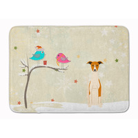 "Caroline's Treasures Christmas Presents Friends Whippet Floor Mat, 19"" x 27"", Multicolor"