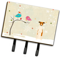 "Caroline's Treasures Christmas Presents Friends Whippet Leash or Key Holder BB2571TH68, Triple"