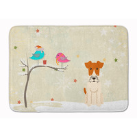 "Caroline's Treasures Christmas Presents Wire Fox Terrier Floor Mat, 19"" x 27"", Multicolor"
