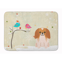"Caroline's Treasures Christmas Presents Pekingnese Red White Floor Mat, 19"" x 27"", Multicolor"