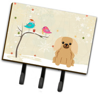 "Caroline's Treasures Christmas Presents between Friends Pekingnese Fawn Sable Leash or Key Holder BB2576TH68, Triple, Multicolor"