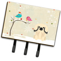 "Caroline's Treasures Christmas Presents between Friends Pekingnese Cream Leash or Key Holder BB2578TH68, Triple, Multicolor"