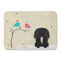 "Caroline's Treasures Christmas Presents Pekingnese Black Floor Mat, 19"" x 27"", Multicolor"