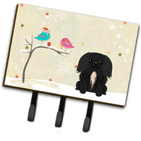 "Caroline's Treasures Christmas Presents between Friends Pekingnese Black Leash or Key Holder BB2579TH68, Triple, Multicolor"