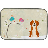 "Caroline's Treasures Christmas Presents between Friends English Foxhound Dish Drying Mat, 14"" x 21"""