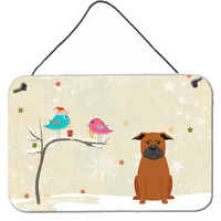 "Caroline's Treasures Christmas Presents Friends Chinese Chongqing Dog Wall or Door Hanging Prints BB2583DS812, 8"" x 12"""