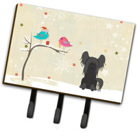 "Caroline's Treasures Christmas Presents between Friends Chinese Crested Black Leash or Key Holder BB2584TH68, Triple, Multicolor"