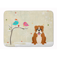 "Caroline's Treasures Christmas English Bulldog Red White, 19"" x 27"", Multicolor"