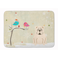 "Caroline's Treasures Christmas English Bulldog White, 19"" x 27"", Multicolor"