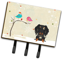 "Caroline's Treasures Christmas Presents Friends Wire Haired Dachshund Dapple Leash or Key Holder BB2600TH68, Triple"