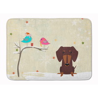 "Caroline's Treasures Christmas Presents Dachshund Chocolate Floor Mat, 19"" x 27"", Multicolor"