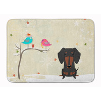 "Caroline's Treasures Christmas Presents Dachshund Black Tan Floor Mat, 19"" x 27"", Multicolor"
