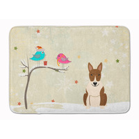 "Caroline's Treasures Christmas Presents Bull Terrier Brindle Floor Mat, 19"" x 27"", Multicolor"