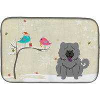 "Caroline's Treasures Christmas Presents Between Friends Chow Dish Drying Mat, 14"" x 21"""