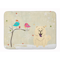"Caroline's Treasures Christmas Presents Chow White Floor Mat, 19"" x 27"", Multicolor"
