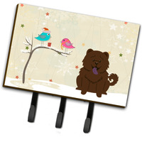 "Caroline's Treasures Christmas Presents Friends Chow Chocolate Leash or Key Holder BB2613TH68, Triple"