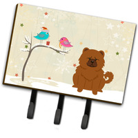 "Caroline's Treasures Christmas Presents Between Friends Chow Red Leash or Key Holder BB2614TH68, Triple, Multicolor"