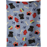 "Caroline's Treasures BB2619KTWL Dog House Collection Pug Black Kitchen Towel, 25"" x 15"", Multicolor"