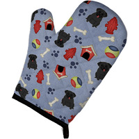 "Caroline's Treasures BB2619OVMT Dog House Collection Pug Black Oven Mitt, 12"" by 8.5"", Multicolor"