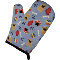 "Caroline's Treasures BB2620OVMT Dog House Collection Pug Brown Oven Mitt, 12"" by 8.5"", Multicolor"