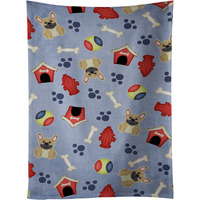 "Caroline's Treasures BB2623KTWL French Bulldog Cream Kitchen Towel, 25"" x 15"", Multicolor"
