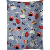 "Caroline's Treasures BB2624KTWL French Bulldog Piebald Kitchen Towel, 25"" x 15"", Multicolor"