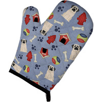 "Caroline's Treasures BB2630OVMT Dog House Collection Mastiff White Oven Mitt, 12"" by 8.5"", Multicolor"