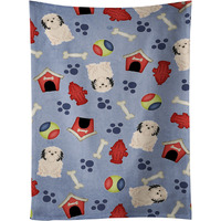 "Caroline's Treasures BB2632KTWL Dog House Collection Lowchen Kitchen Towel, 25"" x 15"", Multicolor"