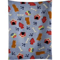 "Caroline's Treasures BB2635KTWL Dog House Karelian Bear Dog Kitchen Towel, 25"" x 15"", Multicolor"