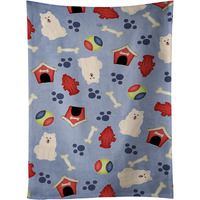 "Caroline's Treasures BB2643KTWL Dog House Collection Samoyed Kitchen Towel, 25"" x 15"", Multicolor"