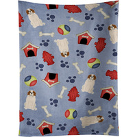 "Caroline's Treasures BB2648KTWL Dog House Collection Saint Bernard Kitchen Towel, 25"" x 15"", Multicolor"