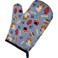 "Caroline's Treasures BB2653OVMT Dog House Collection Beagle Tricolor Oven Mitt, 12"" by 8.5"", Multicolor"
