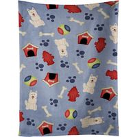 "Caroline's Treasures BB2658KTWL White German Shepherd Kitchen Towel, 25"" x 15"", Multicolor"