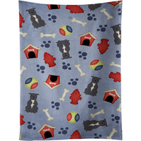 "Caroline's Treasures BB2659KTWL Staffordshire Bull Terrier Blue Kitchen Towel, 25"" x 15"", Multicolor"