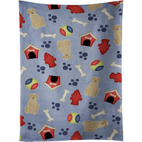 "Caroline's Treasures BB2668KTWL Dog House Collection Yellow Labrador Kitchen Towel, 25"" x 15"", Multicolor"