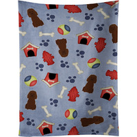 "Caroline's Treasures BB2676KTWL Dog House Irish Water Spaniel Kitchen Towel, 25"" x 15"", Multicolor"