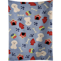 "Caroline's Treasures BB2688KTWL Dog House Collection Bichon Frise Kitchen Towel, 25"" x 15"", Multicolor"