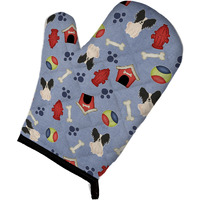 "Caroline's Treasures BB2689OVMT Dog House Collection Papillon Black White Oven Mitt, 12"" by 8.5"", Multicolor"