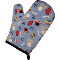 "Caroline's Treasures BB2690OVMT Dog House Collection Papillon Sable White Oven Mitt, 12"" by 8.5"", Multicolor"