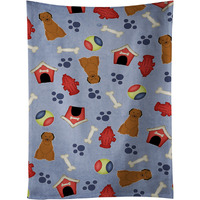 "Caroline's Treasures BB2695KTWL Dog House Collection Briard Brown Kitchen Towel, 25"" x 15"", Multicolor"