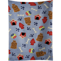 "Caroline's Treasures BB2699KTWL Shih Tzu Silver Chocolate Kitchen Towel, 25"" x 15"", Multicolor"