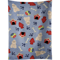 "Caroline's Treasures BB2707KTWL Dog House Cocker Spaniel Buff Kitchen Towel, 25"" x 15"", Multicolor"