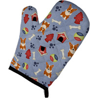 "Caroline's Treasures BB2713OVMT Dog House Collection Corgi Oven Mitt, 12"" by 8.5"", Multicolor"