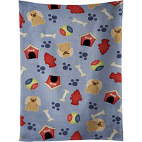 "Caroline's Treasures BB2717KTWL Dog House Pekingnese Fawn Sable Kitchen Towel, 25"" x 15"", Multicolor"