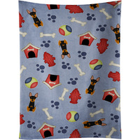 "Caroline's Treasures BB2722KTWL Dog House English Toy Terrier Kitchen Towel, 25"" x 15"", Multicolor"