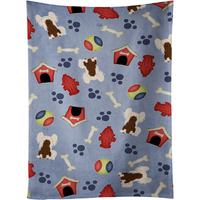"Caroline's Treasures BB2726KTWL Dog House Chinese Crested Cream Kitchen Towel, 25"" x 15"", Multicolor"