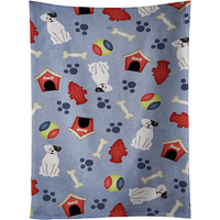 "Caroline's Treasures BB2727KTWL Dog House White Boxer Cooper Kitchen Towel, 25"" x 15"", Multicolor"