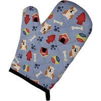 "Caroline's Treasures BB2738OVMT Dog House Collection English Bulldog Fawn White Oven Mitt, 12"" by 8.5"", Multicolor"